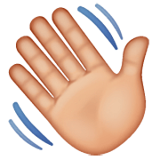 👋🏼 Emoji winkende Hand: mittelhelle Hautfarbe WhatsApp 2.22.8.79.