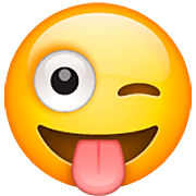 😜 Emoji zwinkerndes Gesicht mit herausgestreckter Zunge WhatsApp 2.22.8.79.