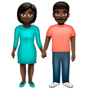 👫🏿 Emoji Mann und Frau halten Hände: dunkle Hautfarbe WhatsApp 2.22.8.79.