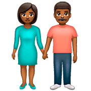 👫🏾 Emoji Mann und Frau halten Hände: mitteldunkle Hautfarbe WhatsApp 2.22.8.79.
