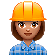 👷🏽‍♀️ Emoji Bauarbeiterin: mittlere Hautfarbe WhatsApp 2.22.8.79.