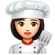 Emoji 👩🏻‍🍳 Cuoca: Carnagione Chiara su WhatsApp 2.22.8.79.