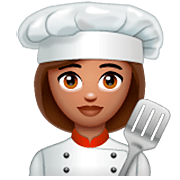 👩🏽‍🍳 Emoji Cocinera: Tono De Piel Medio en WhatsApp 2.22.8.79.