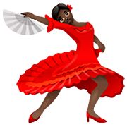 💃🏿 Emoji Mulher Dançando: Pele Escura na WhatsApp 2.22.8.79.