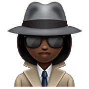 🕵🏿‍♀️ Emoji Detective Mujer: Tono De Piel Oscuro en WhatsApp 2.22.8.79.