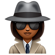 🕵🏾‍♀️ Emoji Detective Mujer: Tono De Piel Oscuro Medio en WhatsApp 2.22.8.79.