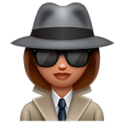 Emoji 🕵🏽‍♀️ Investigatrice: Carnagione Olivastra su WhatsApp 2.22.8.79.