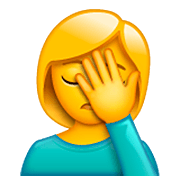🤦‍♀️ Emoji sich an den Kopf fassende Frau WhatsApp 2.22.8.79.