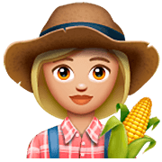 Emoji 👩🏼‍🌾 Contadina: Carnagione Abbastanza Chiara su WhatsApp 2.22.8.79.