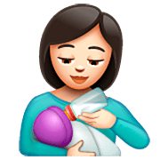 👩🏻‍🍼 Emoji Mujer Que Alimenta Al Bebé: Tono De Piel Claro en WhatsApp 2.22.8.79.