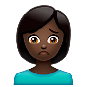 🙍🏿‍♀️ Emoji missmutige Frau: dunkle Hautfarbe WhatsApp 2.22.8.79.