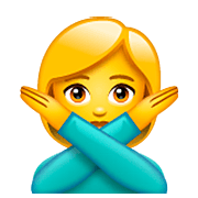 🙅‍♀️ Emoji Mulher Fazendo Gesto De «não» na WhatsApp 2.22.8.79.