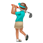 Emoji 🏌🏽‍♀️ Golfista Donna: Carnagione Olivastra su WhatsApp 2.22.8.79.