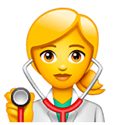 👩‍⚕️ Emoji Profesional Sanitario Mujer en WhatsApp 2.22.8.79.