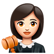Emoji 👩🏻‍⚖️ Giudice Donna: Carnagione Chiara su WhatsApp 2.22.8.79.