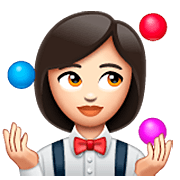 Emoji 🤹🏻‍♀️ Giocoliere Donna: Carnagione Chiara su WhatsApp 2.22.8.79.