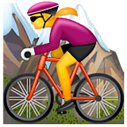 Emoji 🚵‍♀️ Ciclista Donna Di Mountain Bike su WhatsApp 2.22.8.79.