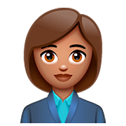 👩🏽‍💼 Emoji Oficinista Mujer: Tono De Piel Medio en WhatsApp 2.22.8.79.