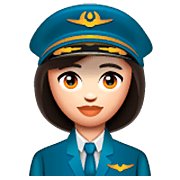 👩🏻‍✈️ Emoji Piloto Mujer: Tono De Piel Claro en WhatsApp 2.22.8.79.