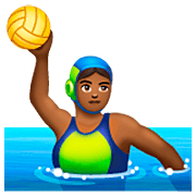 🤽🏾‍♀️ Emoji Wasserballspielerin: mitteldunkle Hautfarbe WhatsApp 2.22.8.79.