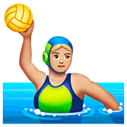 🤽🏼‍♀️ Emoji Wasserballspielerin: mittelhelle Hautfarbe WhatsApp 2.22.8.79.
