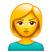 🙎‍♀️ Emoji Mujer Haciendo Pucheros en WhatsApp 2.22.8.79.