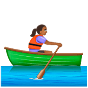 Emoji 🚣🏾‍♀️ Donna In Barca A Remi: Carnagione Abbastanza Scura su WhatsApp 2.22.8.79.