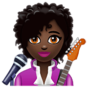 Emoji 👩🏿‍🎤 Cantante Donna: Carnagione Scura su WhatsApp 2.22.8.79.