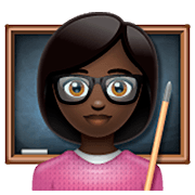 Emoji 👩🏿‍🏫 Professoressa: Carnagione Scura su WhatsApp 2.22.8.79.