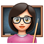 Emoji 👩🏻‍🏫 Professoressa: Carnagione Chiara su WhatsApp 2.22.8.79.