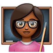 Emoji 👩🏾‍🏫 Professoressa: Carnagione Abbastanza Scura su WhatsApp 2.22.8.79.
