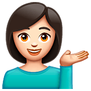 💁🏻‍♀️ Emoji Mulher Com A Palma Virada Para Cima: Pele Clara na WhatsApp 2.22.8.79.