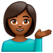 Emoji 💁🏾‍♀️ Donna Con Suggerimento: Carnagione Abbastanza Scura su WhatsApp 2.22.8.79.