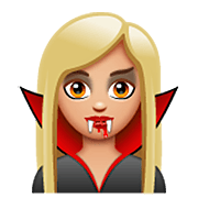 🧛🏼‍♀️ Emoji Vampiresa: Tono De Piel Claro Medio en WhatsApp 2.22.8.79.