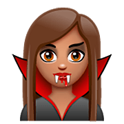 🧛🏽‍♀️ Emoji weiblicher Vampir: mittlere Hautfarbe WhatsApp 2.22.8.79.