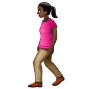 🚶🏿‍♀️ Emoji Mujer Caminando: Tono De Piel Oscuro en WhatsApp 2.22.8.79.