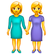 Émoji 👭 Deux Femmes Se Tenant La Main sur WhatsApp 2.22.8.79.