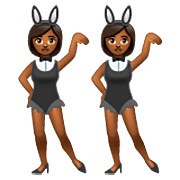 👯🏾‍♀️ Emoji Mujeres Con Orejas De Conejo, Tono De Piel Oscuro Medio en WhatsApp 2.22.8.79.