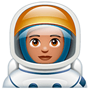 🧑🏽‍🚀 Emoji Astronaut(in): mittlere Hautfarbe WhatsApp 2.23.2.72.