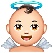 👼🏻 Emoji Bebê Anjo: Pele Clara na WhatsApp 2.23.2.72.