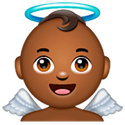 Émoji 👼🏾 Bébé Ange : Peau Mate sur WhatsApp 2.23.2.72.