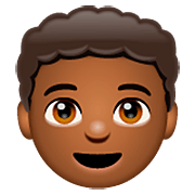 Emoji 👦🏾 Bambino: Carnagione Abbastanza Scura su WhatsApp 2.23.2.72.
