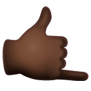 🤙🏿 Emoji Sinal «me Liga»: Pele Escura na WhatsApp 2.23.2.72.