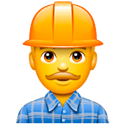 👷 Emoji Trabalhador De Construção Civil na WhatsApp 2.23.2.72.