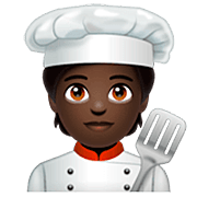 🧑🏿‍🍳 Emoji Chef De Cozinha: Pele Escura na WhatsApp 2.23.2.72.