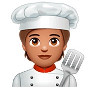 Émoji 🧑🏽‍🍳 Cuisinier (tous Genres) : Peau Légèrement Mate sur WhatsApp 2.23.2.72.