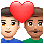 👨🏻‍❤️‍👨🏽 Emoji Pareja Enamorada - Hombre: Tono De Piel Claro, Hombre: Tono De Piel Medio en WhatsApp 2.23.2.72.