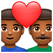👨🏾‍❤️‍👨🏾 Emoji Pareja Enamorada - Hombre: Tono De Piel Oscuro Medio, Hombre: Tono De Piel Oscuro Medio en WhatsApp 2.23.2.72.