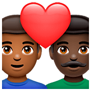Emoji 👨🏾‍❤️‍👨🏿 Coppia Con Cuore - Uomo: Carnagione Abbastanza Scura, Uomo: Carnagione Scura su WhatsApp 2.23.2.72.