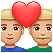 👨🏼‍❤️‍👨🏼 Emoji Casal Apaixonado - Homem: Pele Clara, Homem: Pele Clara na WhatsApp 2.23.2.72.